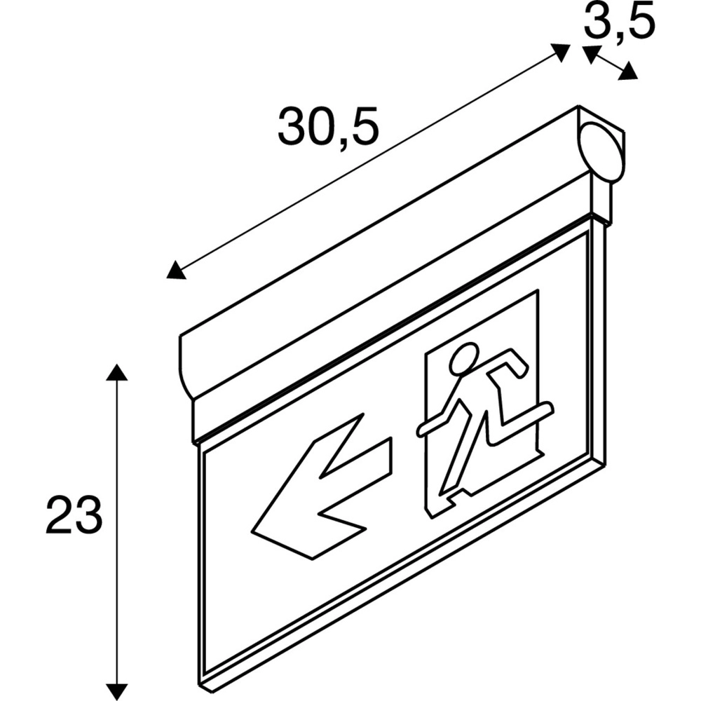 Escape route lighting P-Light emergency lighting 3W SLV 4024163315203