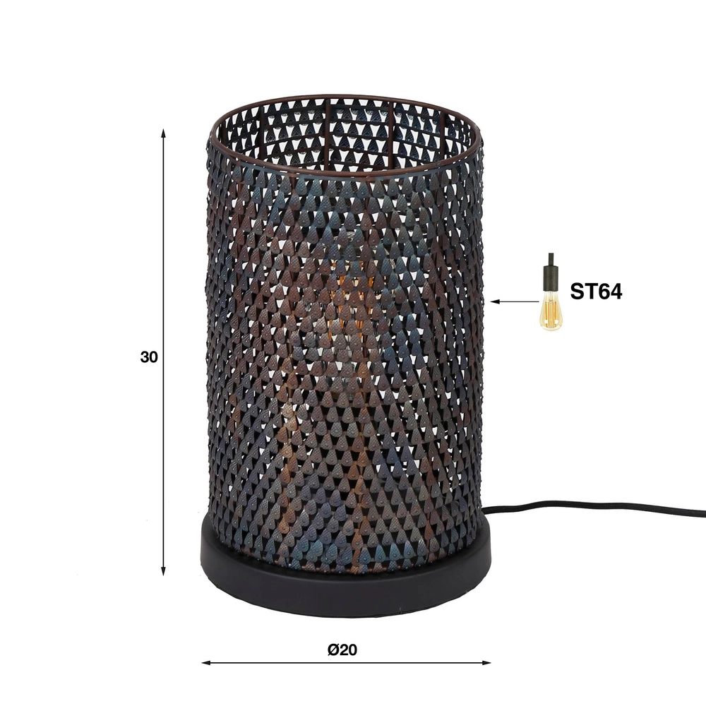 Scale look table lamp Armor Ø 20cm Lyora 8716803512931