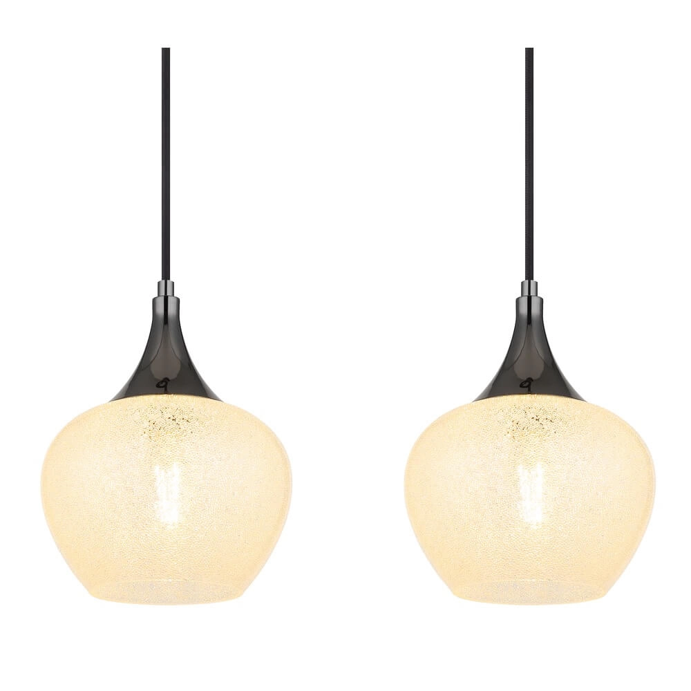 Anthracite pendant lamp Maxy with white glass 4-lights Globo 9007371456178