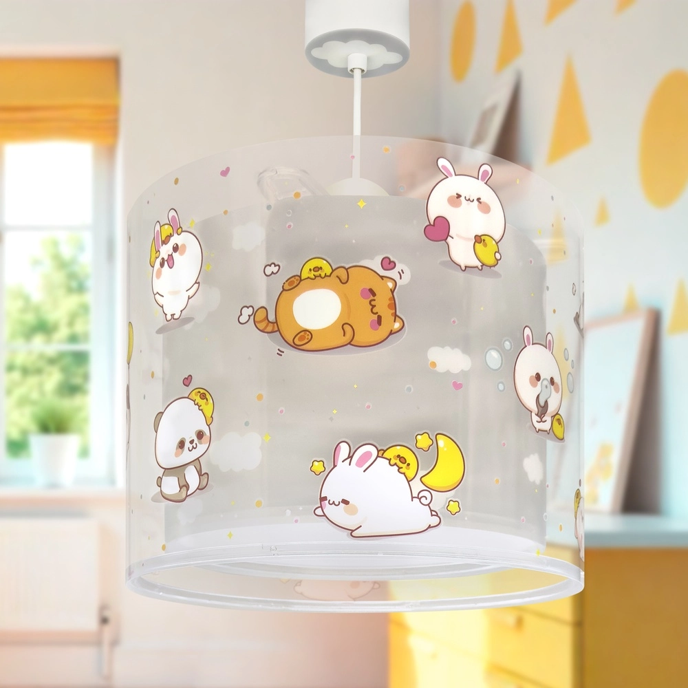 Children's pendant lamp Kawaii Friends Grey glow in the dark Dalber 8420406002682