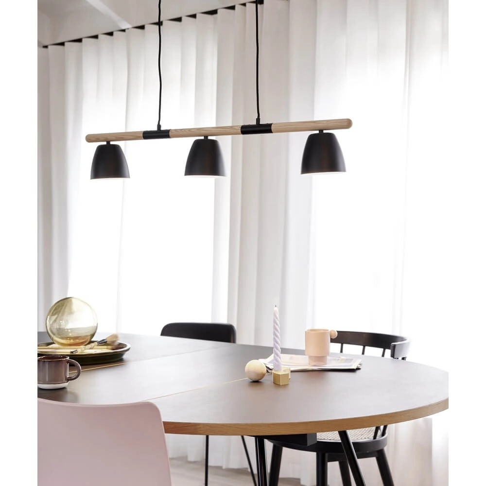 Pendant lamp Theo 3-light black Nordlux 5704924005671