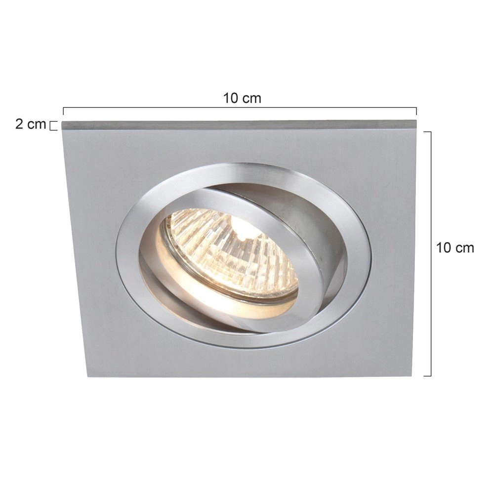Downlight Vespo Square 10cm metallic gray Steinhauer 8712746091892