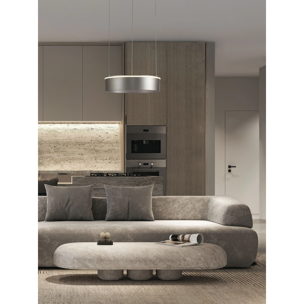 Modern pendant lamp Olivia nickel Ø 40cm
