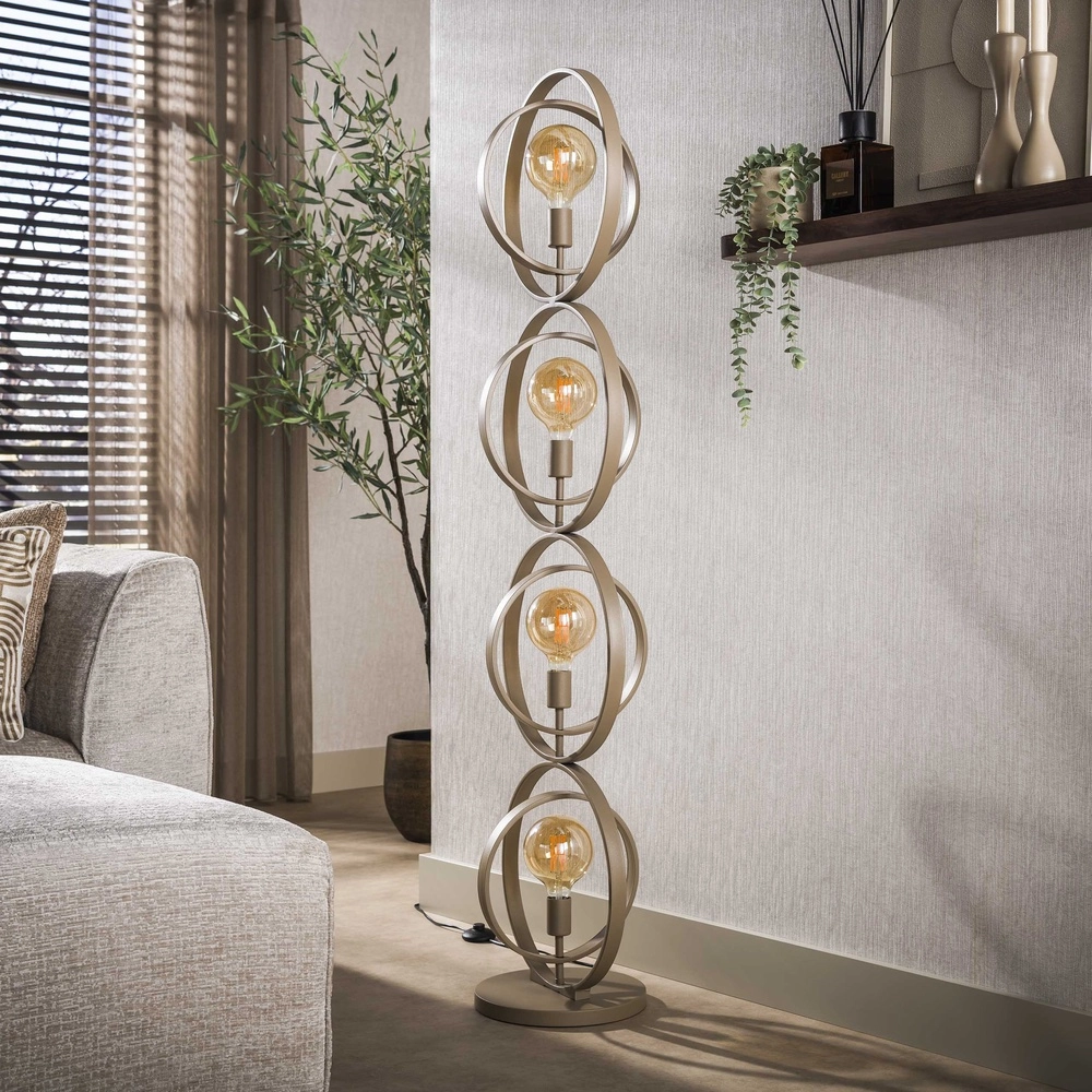 4-Light Sand Floor Lamp Turn E27 - Ø 40cm Lyora 8716803513099