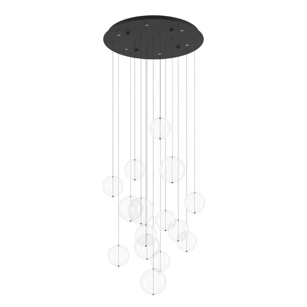 Black hanging lamp Espardello Ø 58cm