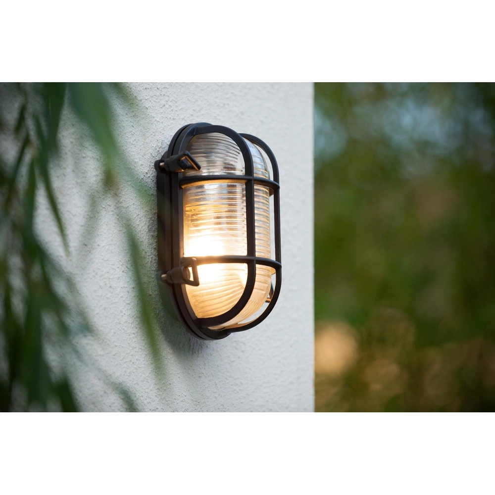 Bullseye Wall Lamp Dudley IP54 black Lucide 5411212114891