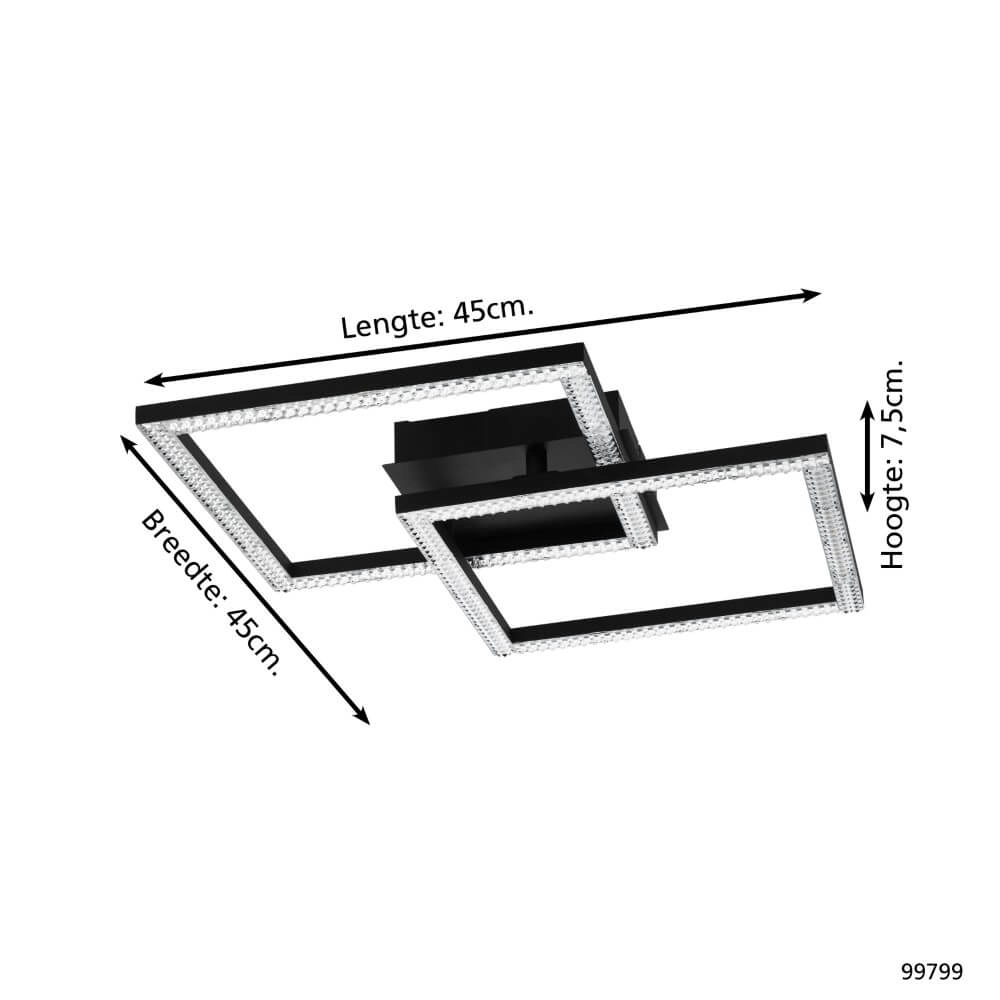 Black ceiling lamp Lejias with led Eglo 9002759997991