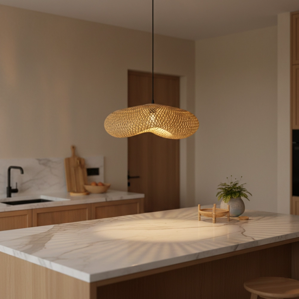 Bamboo pendant lamp Adaline 62cm
