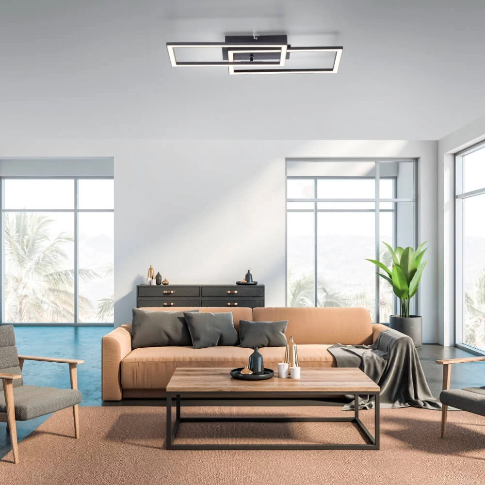 Black ceiling lamp Iven with led Paul Neuhaus 4043689981983