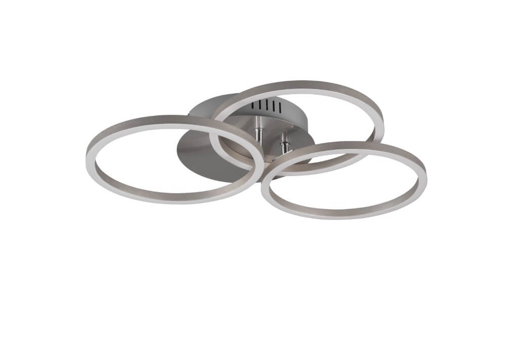 Ceiling lamp Circle 3-ring stainless steel Trio 4017807500639