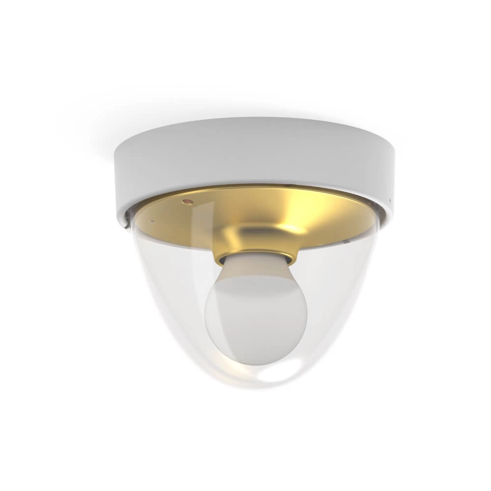 White ceiling lamp Nook with gold inside