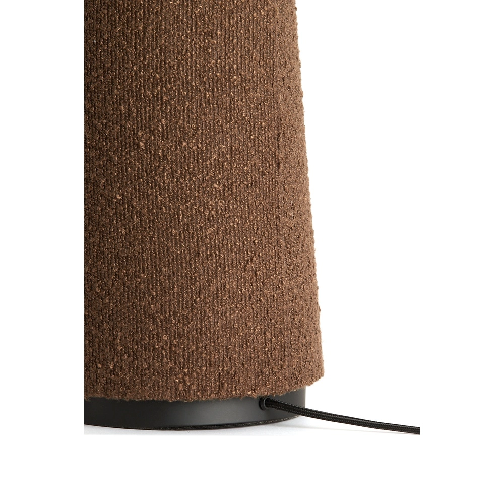 Floor lamp Devia Ø 50cm - bouclé - brown Light & Living 8717807759520