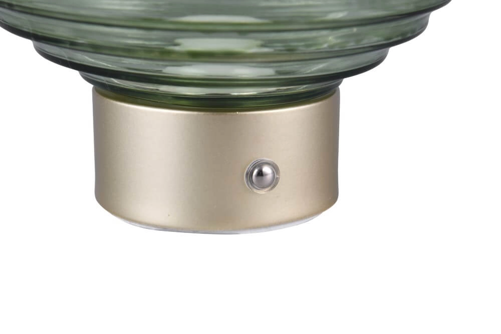 Rechargeable table lamp gold Earl Green glass Trio 4017807601947