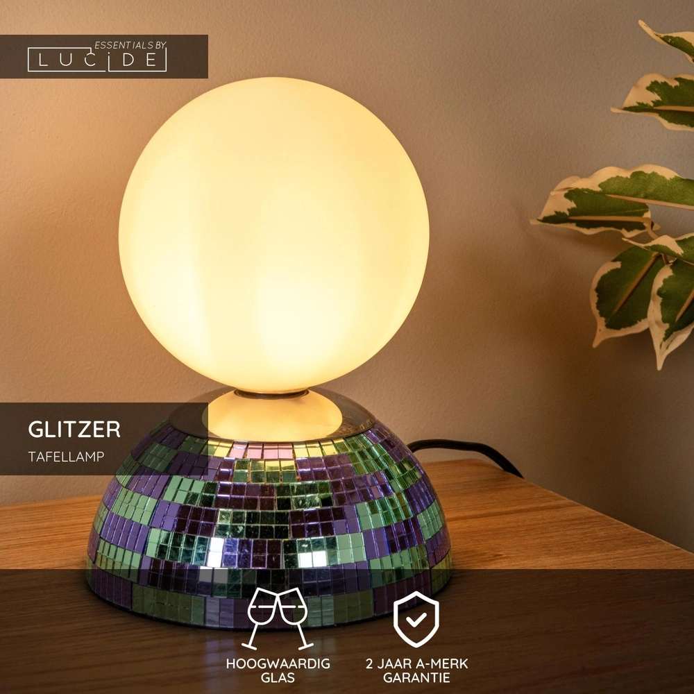 Table lamp Glitzer blue Lucide 5411212106520