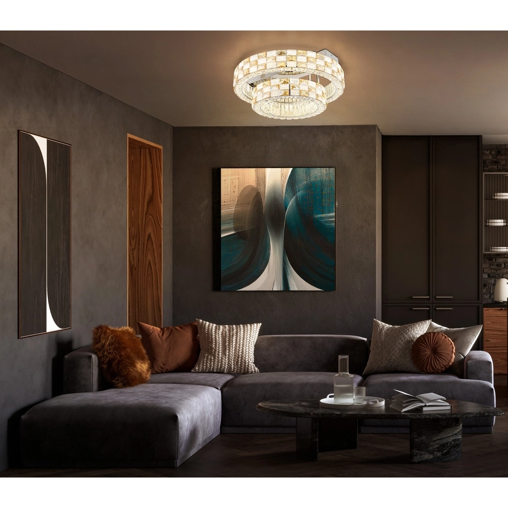 Ceiling lamp Lidia Ø 61cm chrome Globo 9007371583096