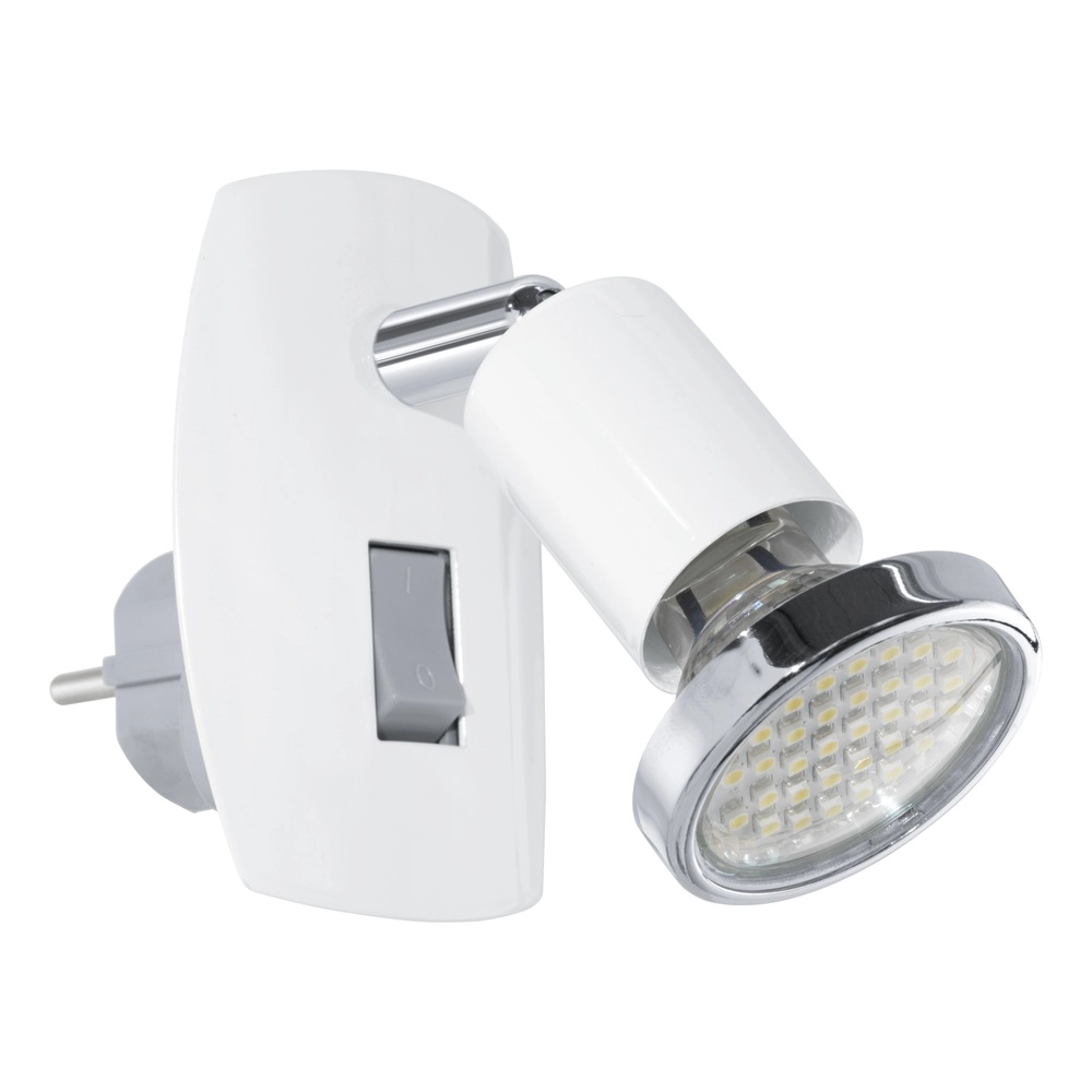 White plug-in spot Mini 4 with switch