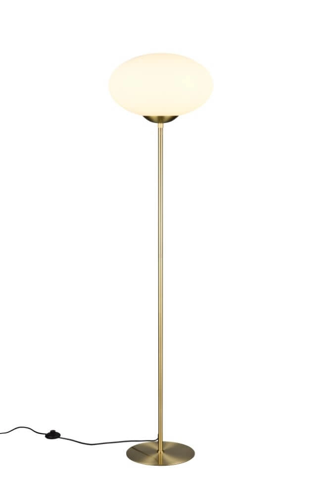 Floor lamp Fomento Ø 40cm - brass with white glass
