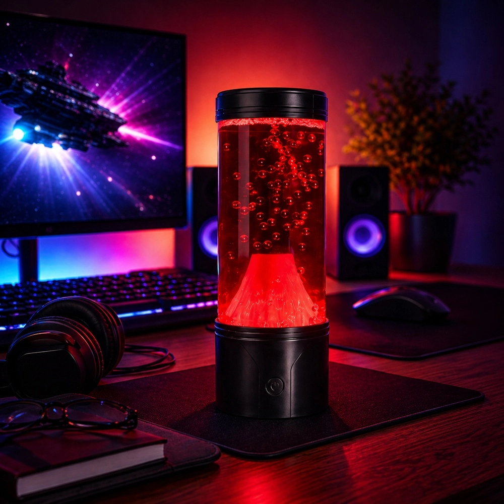Lava lamp Vulcano Black
