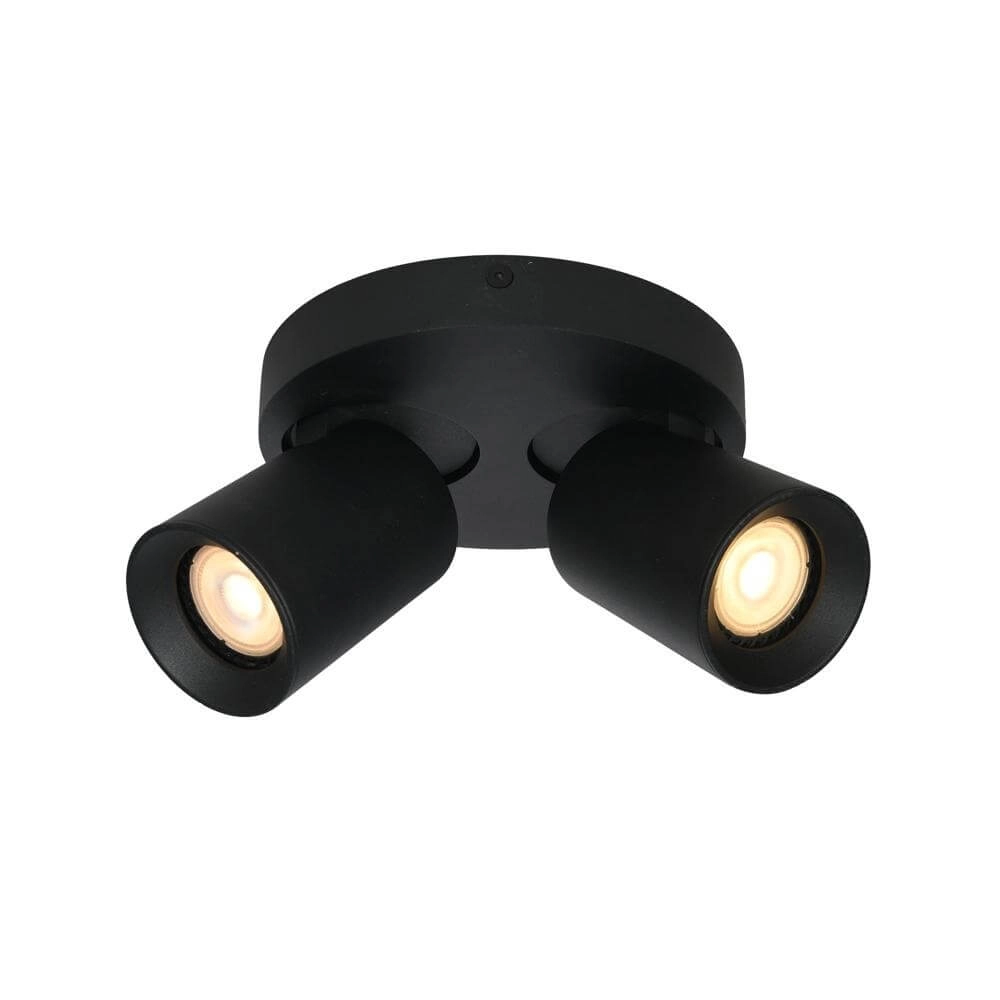 Round ceiling lamp Megano 2-light black