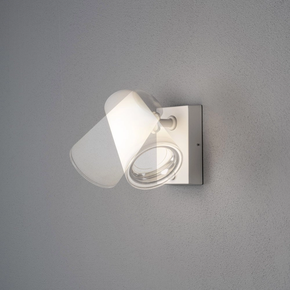 White surface mounted spot Fano with motion sensor KonstSmide 7318307873252