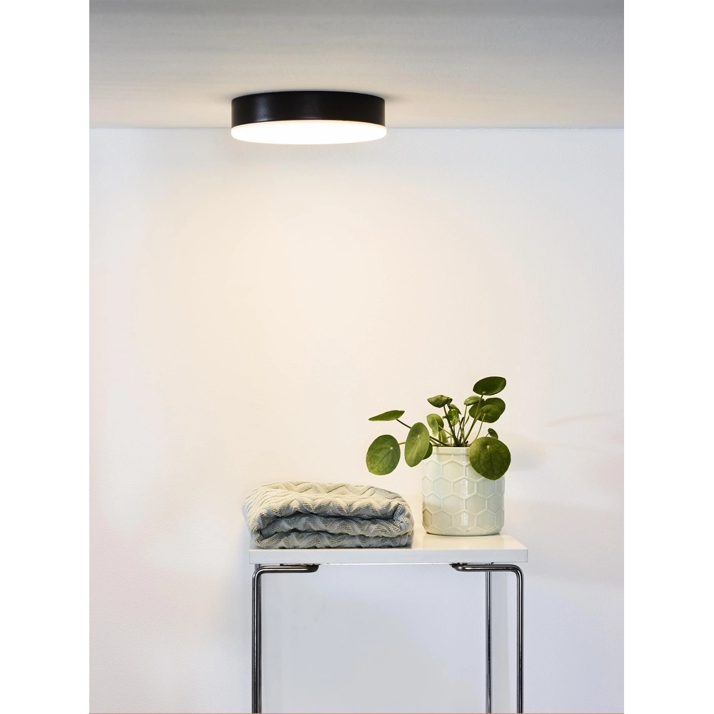 Ceiling light Ceres-Led IP44 black Ø 21,5cm Lucide 5411212281128