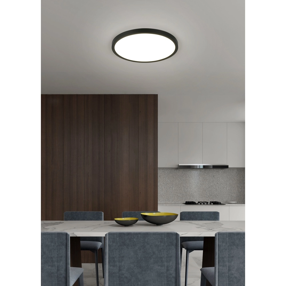 Ceiling light Draco black Ø 40cm Trio 4017807654493