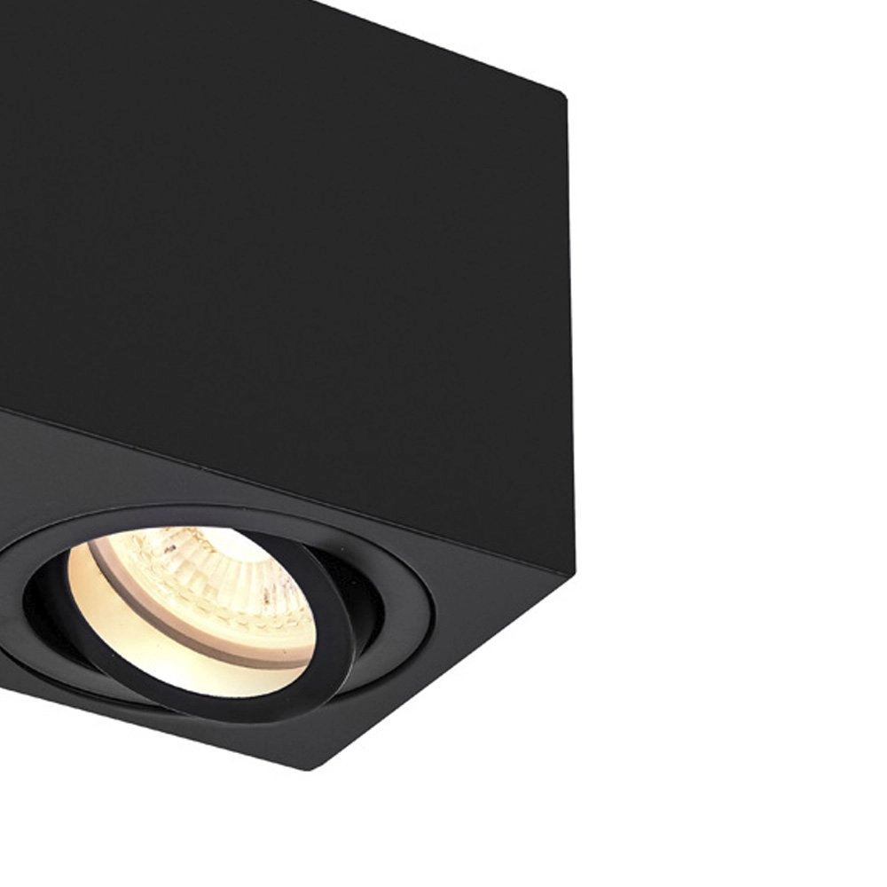Ceiling lamp Triledo GU10 2-light 16cm black SLV 4024163222266