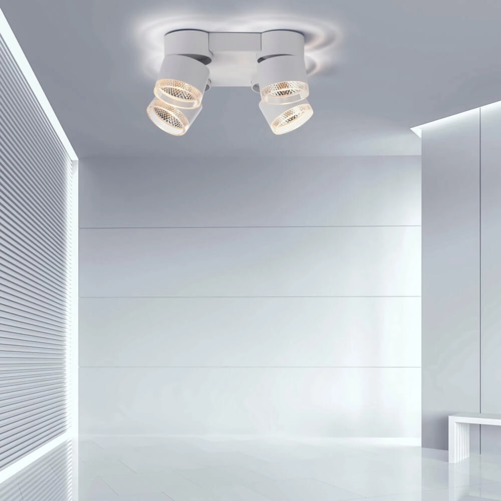 White ceiling lamp Pure Nola 4-light Paul Neuhaus 4012248374559