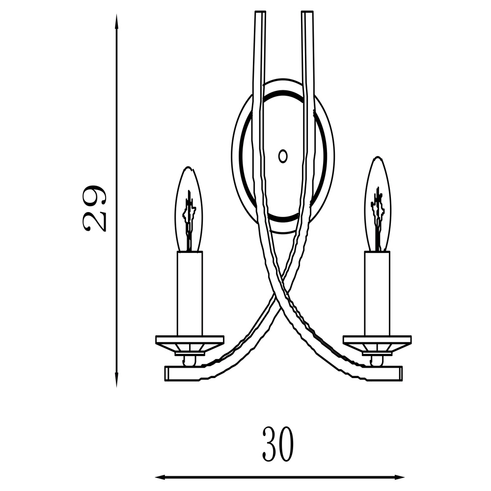 Wall lamp Ascona 2-light Searchlight 5053423303659