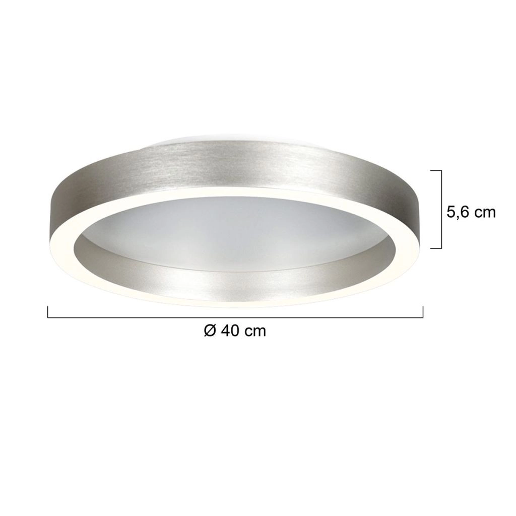 Design ceiling lamp Ringlux brushed metal Ø 40cm Steinhauer 8712746180930