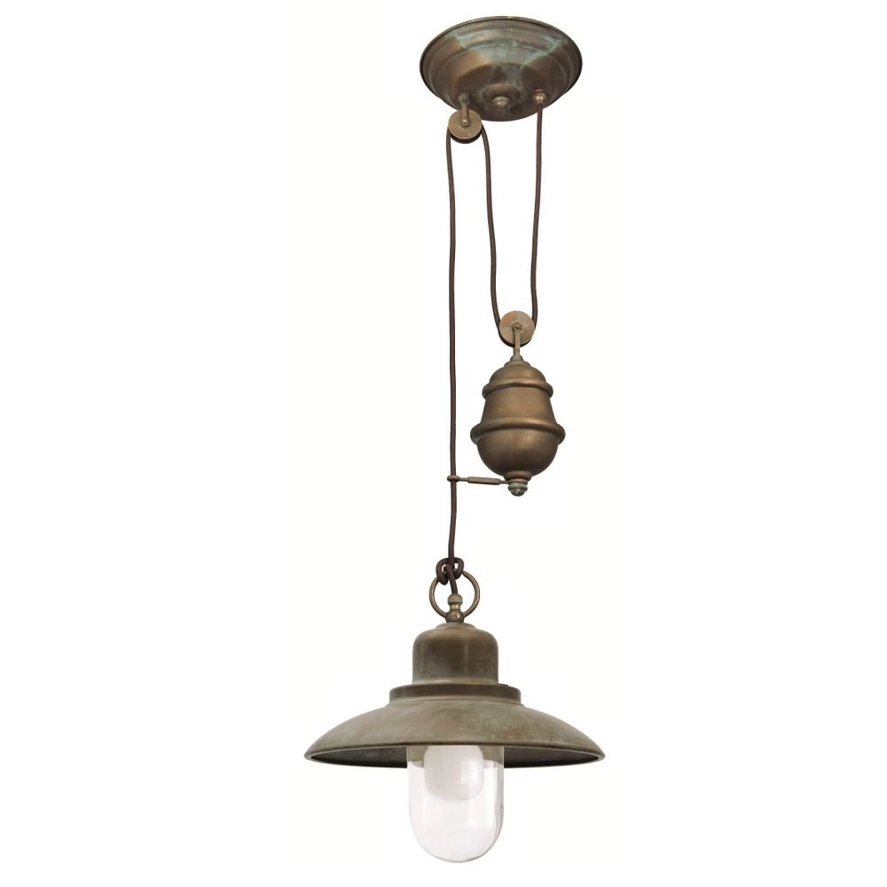Porch hanging lamp Veranda 1 30cm copper brown