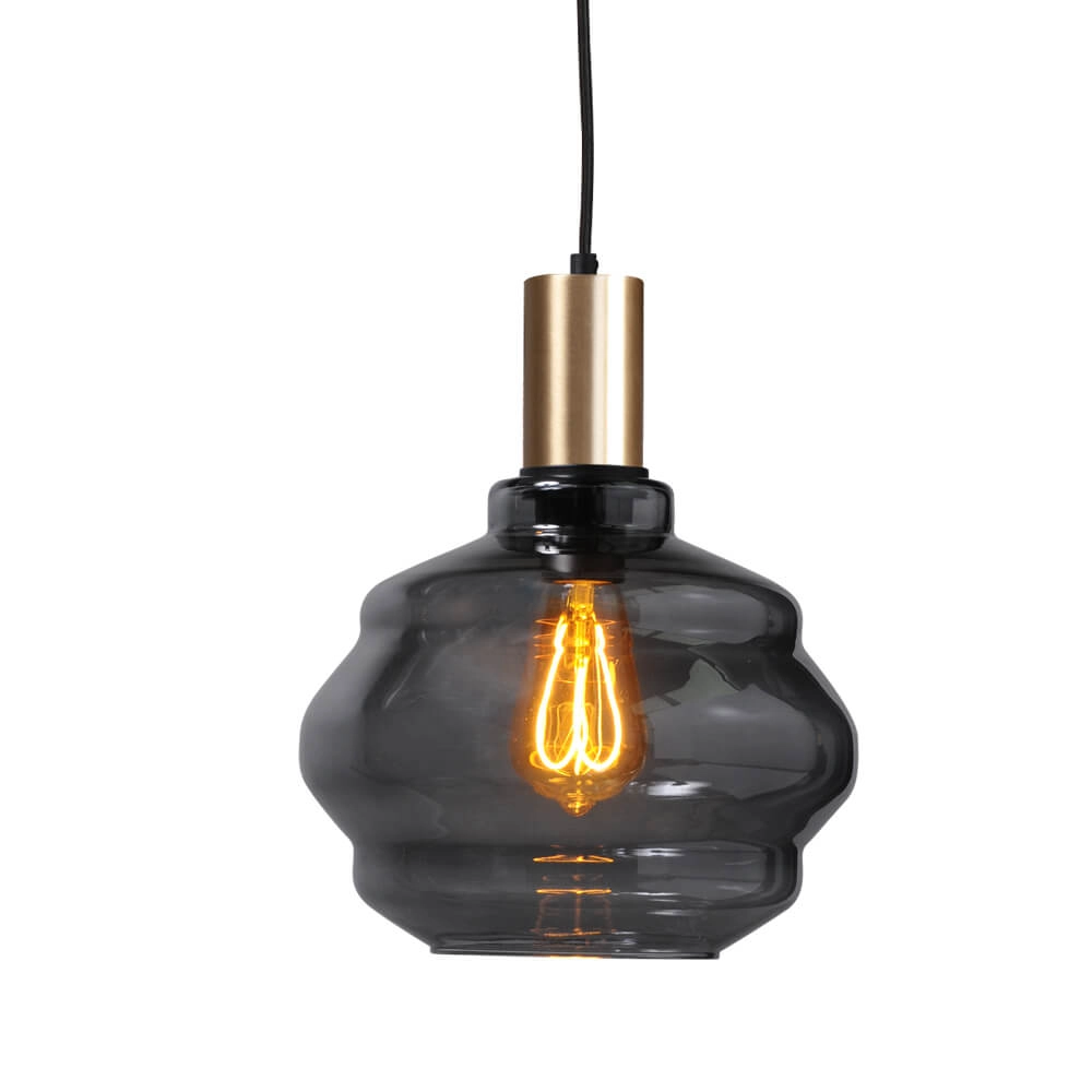 3-light hanging lamp - gold - Porto with different glasses Masterlight 8718121270111
