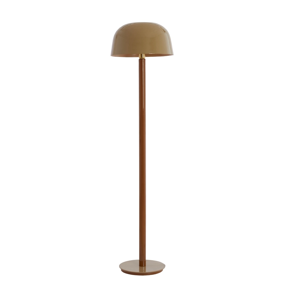 Glass floor lamp Marivet brown tones Light & Living 8717807816322