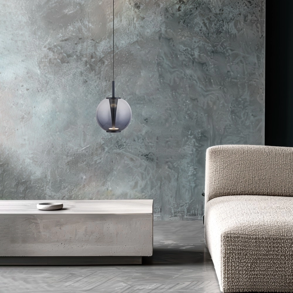 Led pendant light Pure Infinity with smoke glass - Ø 18cm Paul Neuhaus 4012248399033