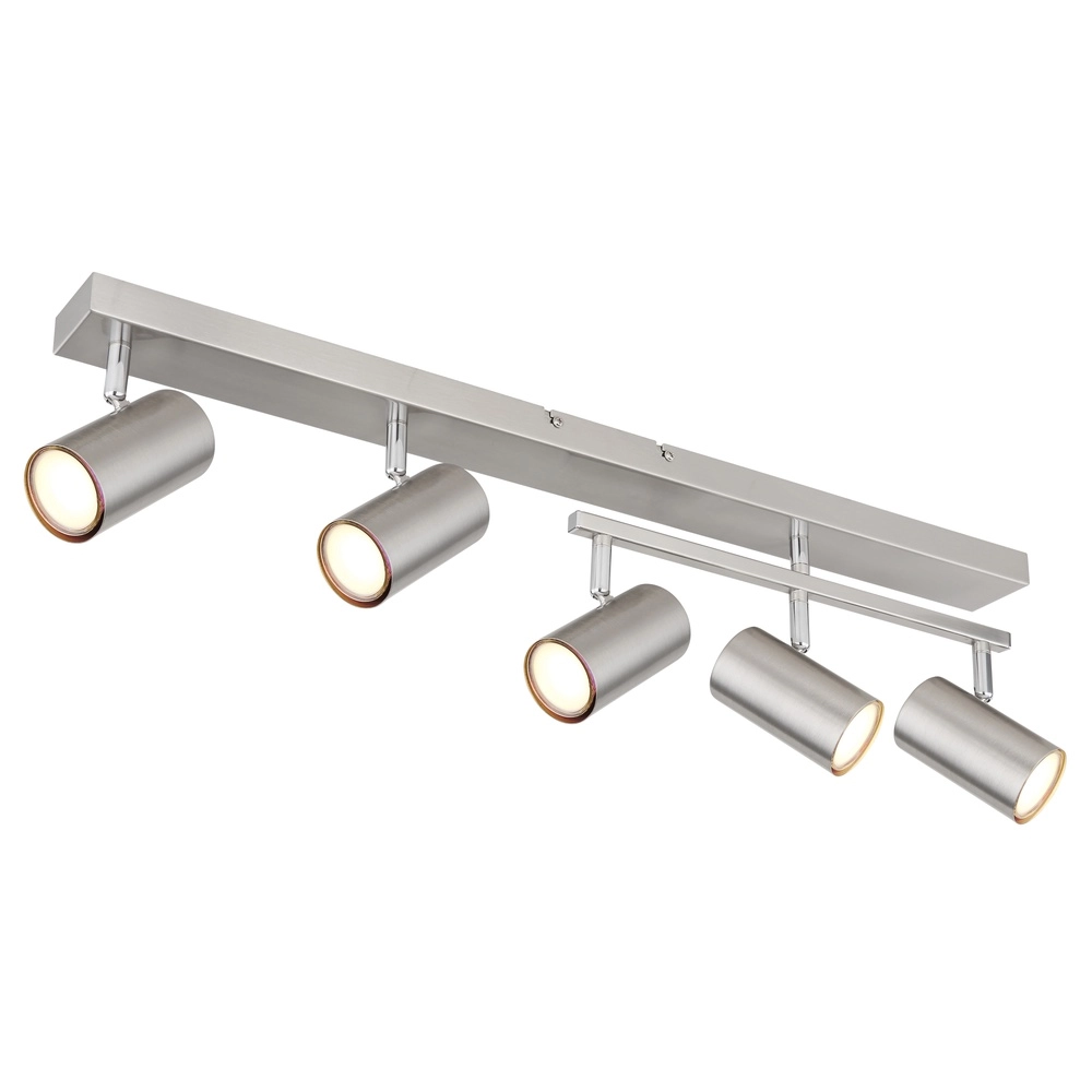Ceiling lamp 5-lights Robby nickel