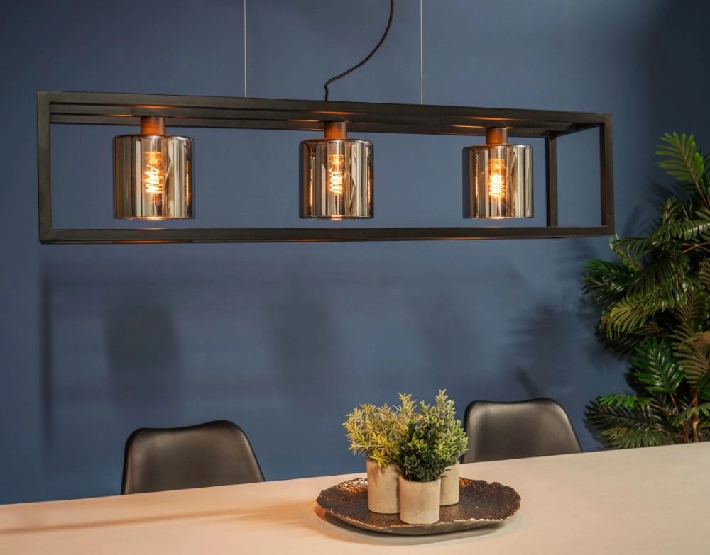 Smoke glaze hanging lamp Brisling Eglo 9002759339852