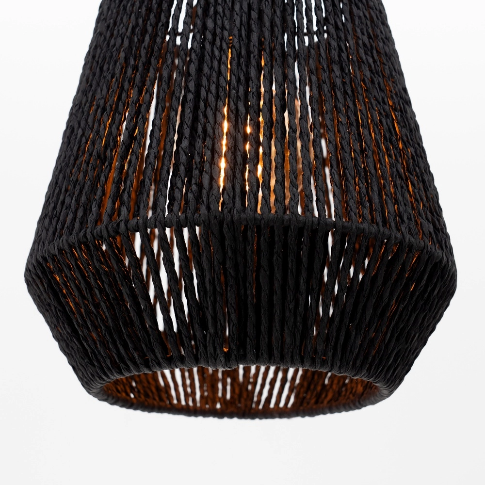 Rope Pendant Light Persley Ø 22cm - black Eglo 9002759441050