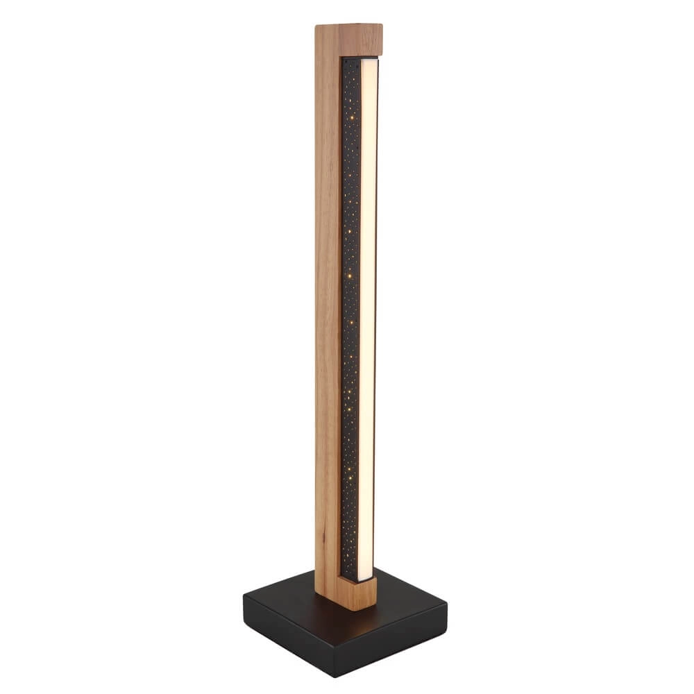 Design table lamp Starla black with wood 48cm