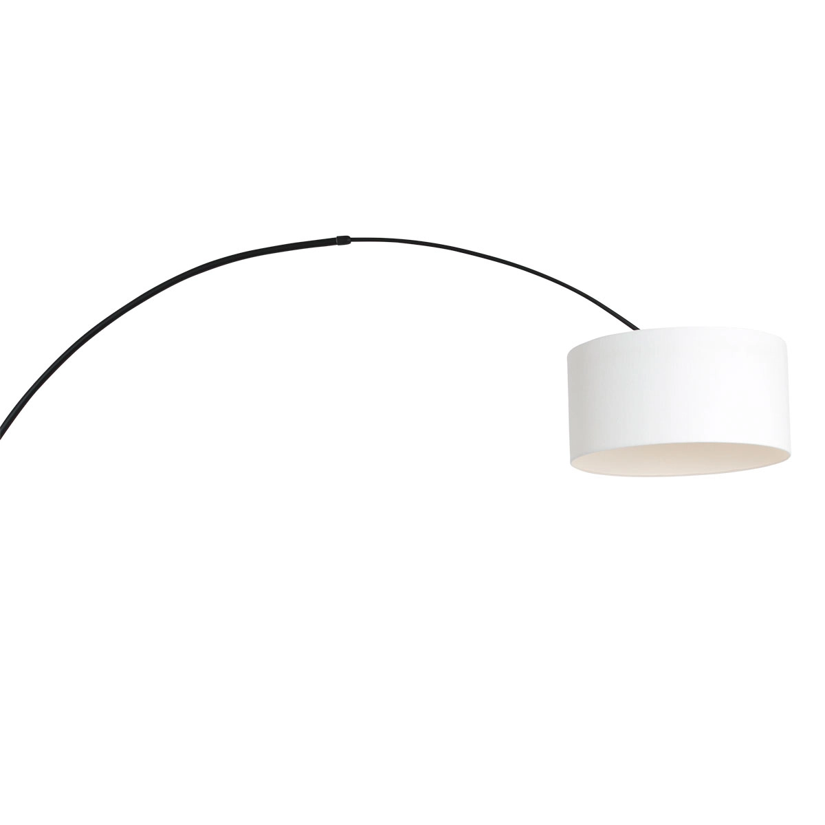 Wall Arc Lamp Sparkled black with white hood Steinhauer 8712746146080