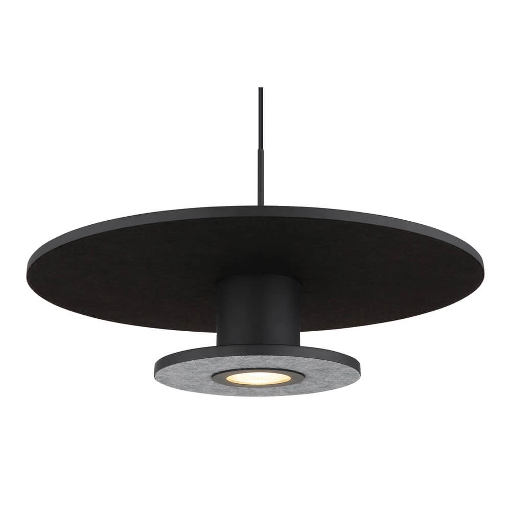 Black pendant lamp Carter Ø 38cm with felt Globo 9007371474745