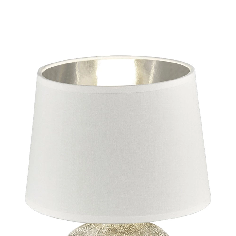 Table lamp Luxor 26cm silver with white Trio 4017807345971