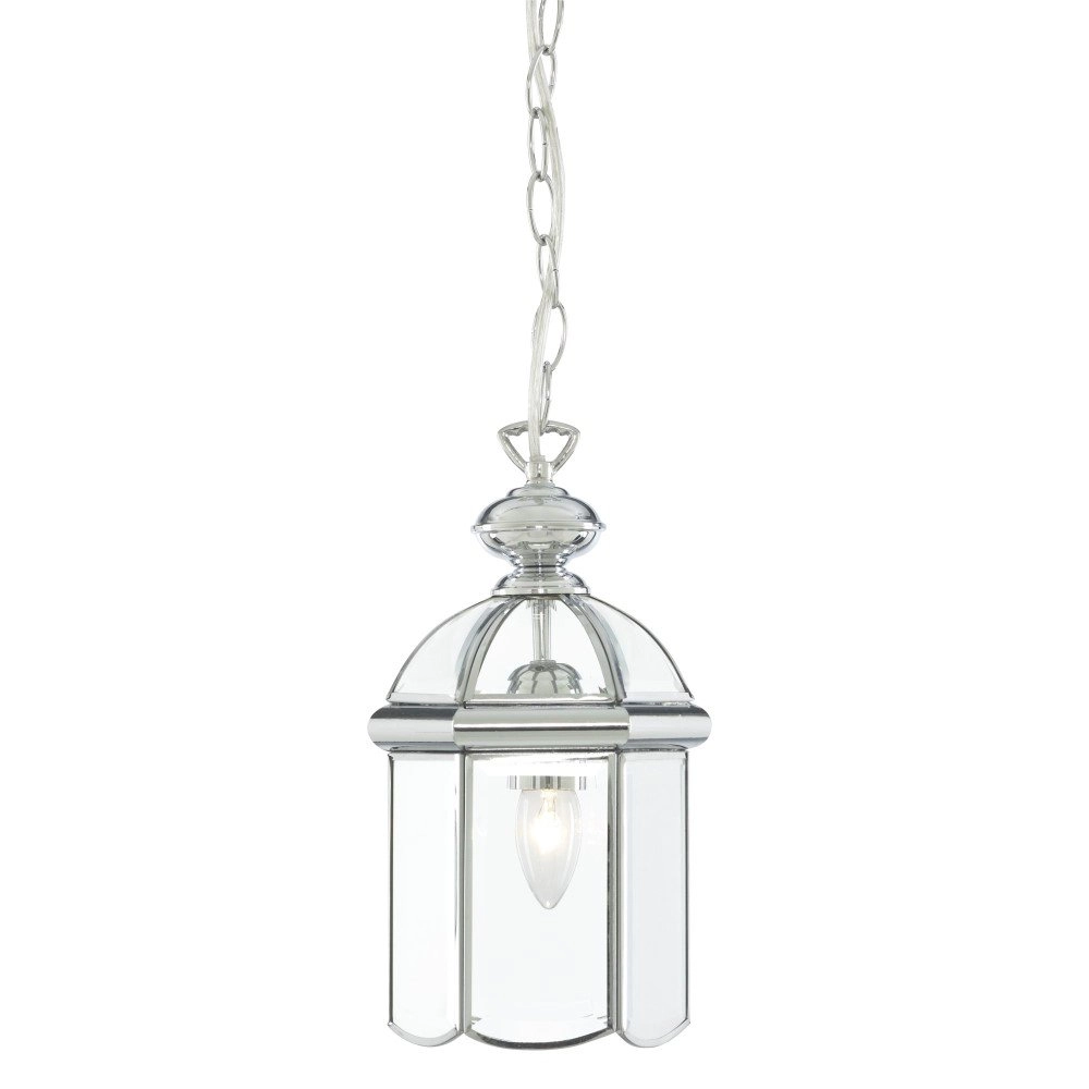 Classic lantern Lanterns 18cm chrome grey