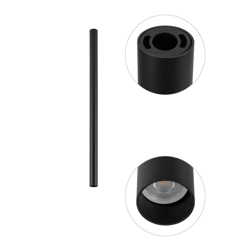 Long surface-mounted spotlight Fourty M 75cm - black Lyora 5903139108218