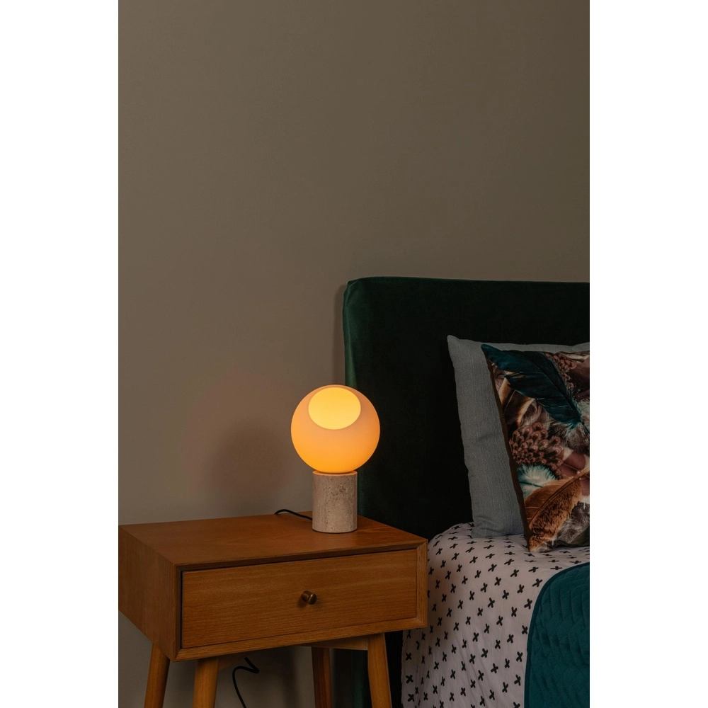 Table lamp Davin sand brown with white Lucide 5411212051578
