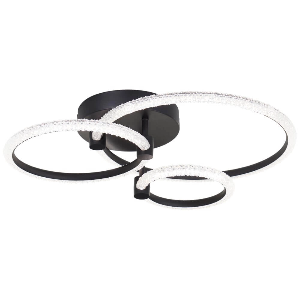 Round ceiling lamp Aydin black Brilliant 4004353442087