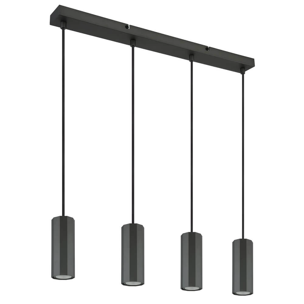 Grey pendant lamp James 4-light Globo 9007371456871