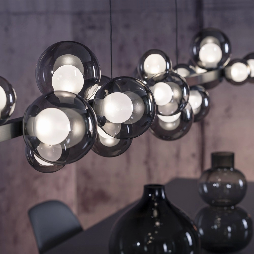 Dining table pendant lamp Pure E-Popup 18L - with smoke glass Paul Neuhaus 4012248396452