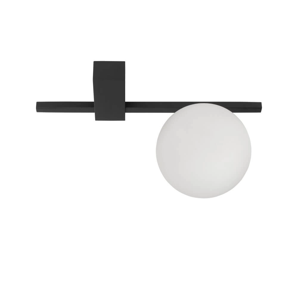 Glass pendant lamp Pik 1x white glass