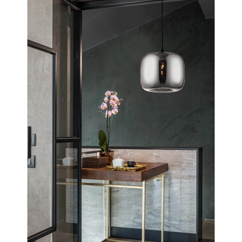 Pendant lamp Savaz chrome glass Ø 28 x 23cm Lyora 5212017421272