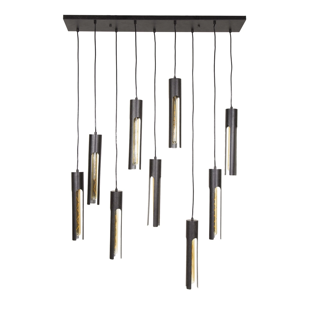 9L pendant light Tube black - E27 Lyora 8716803511361